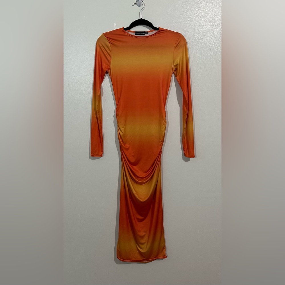 PLT Long-Sleeve Ombre Bodycon Midi Dress – Size 2